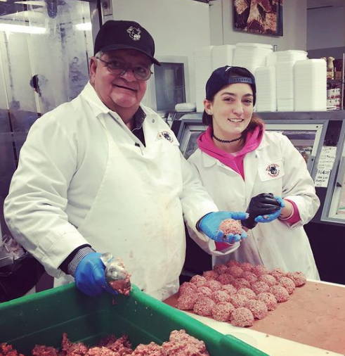 Enzo and Nicole at Farmingdale Meat Market